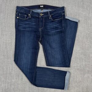 Paige Skyline Crop Jeans Womens 29 Dark Wash Skinny Mid‎ Rise Premium Denim